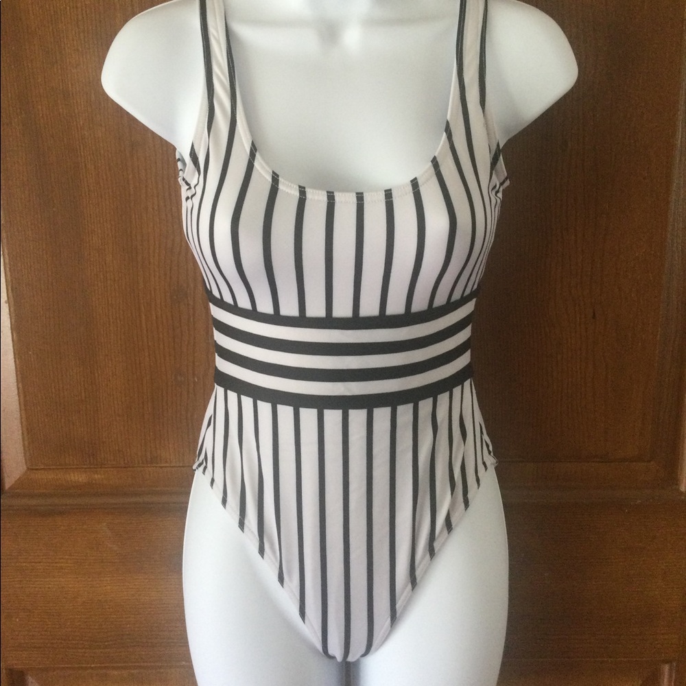 ASOS One Piece Striped Swimsuit Size 4